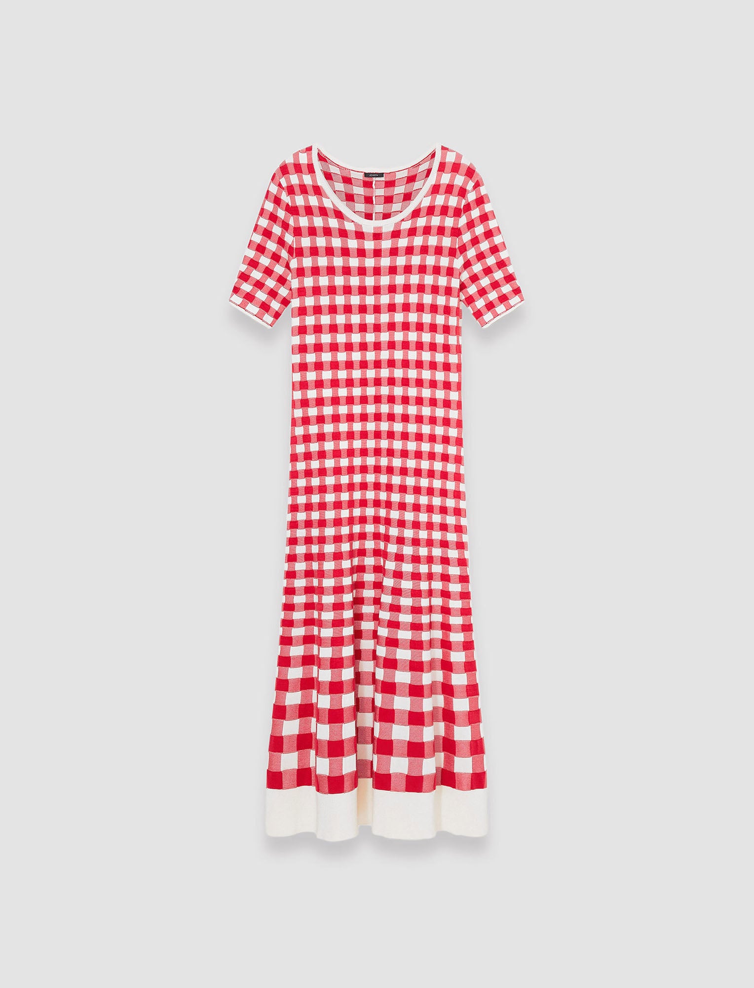 red-vichy-jacquard-knitted-dress-JOSEPH