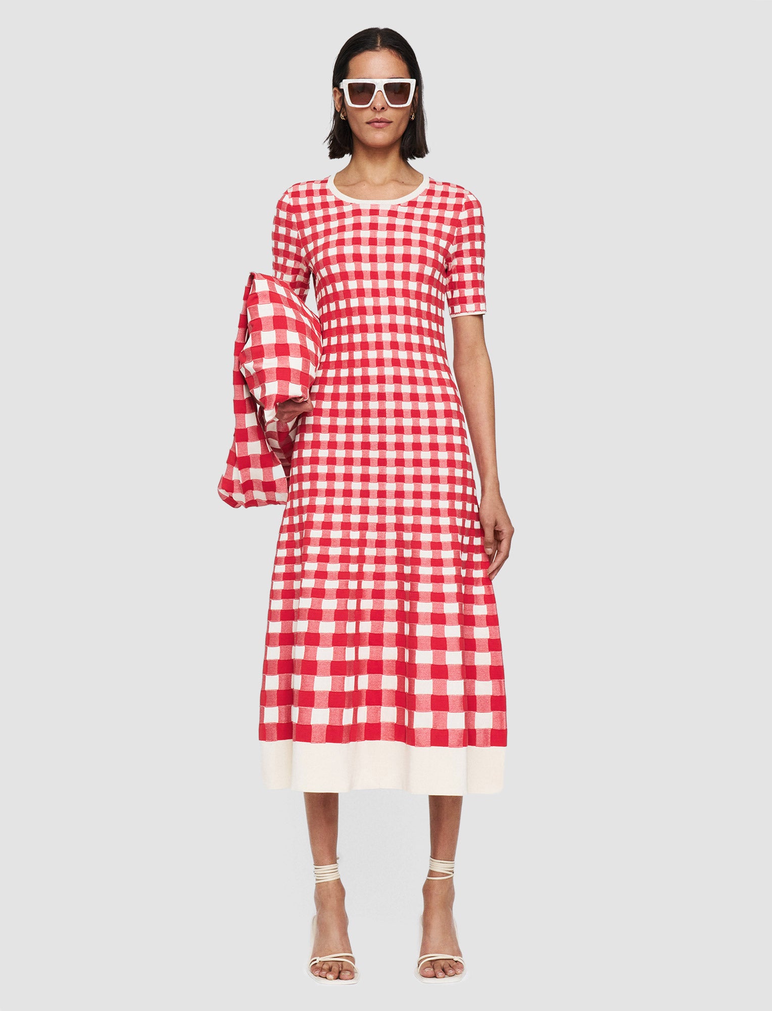 red-vichy-jacquard-knitted-dress-JOSEPH