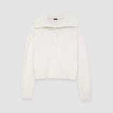 White Silk Cashmere Polo Jumper - Joseph