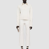 White Silk Cashmere Polo Jumper - Joseph