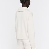 White Silk Cashmere Polo Jumper - Joseph