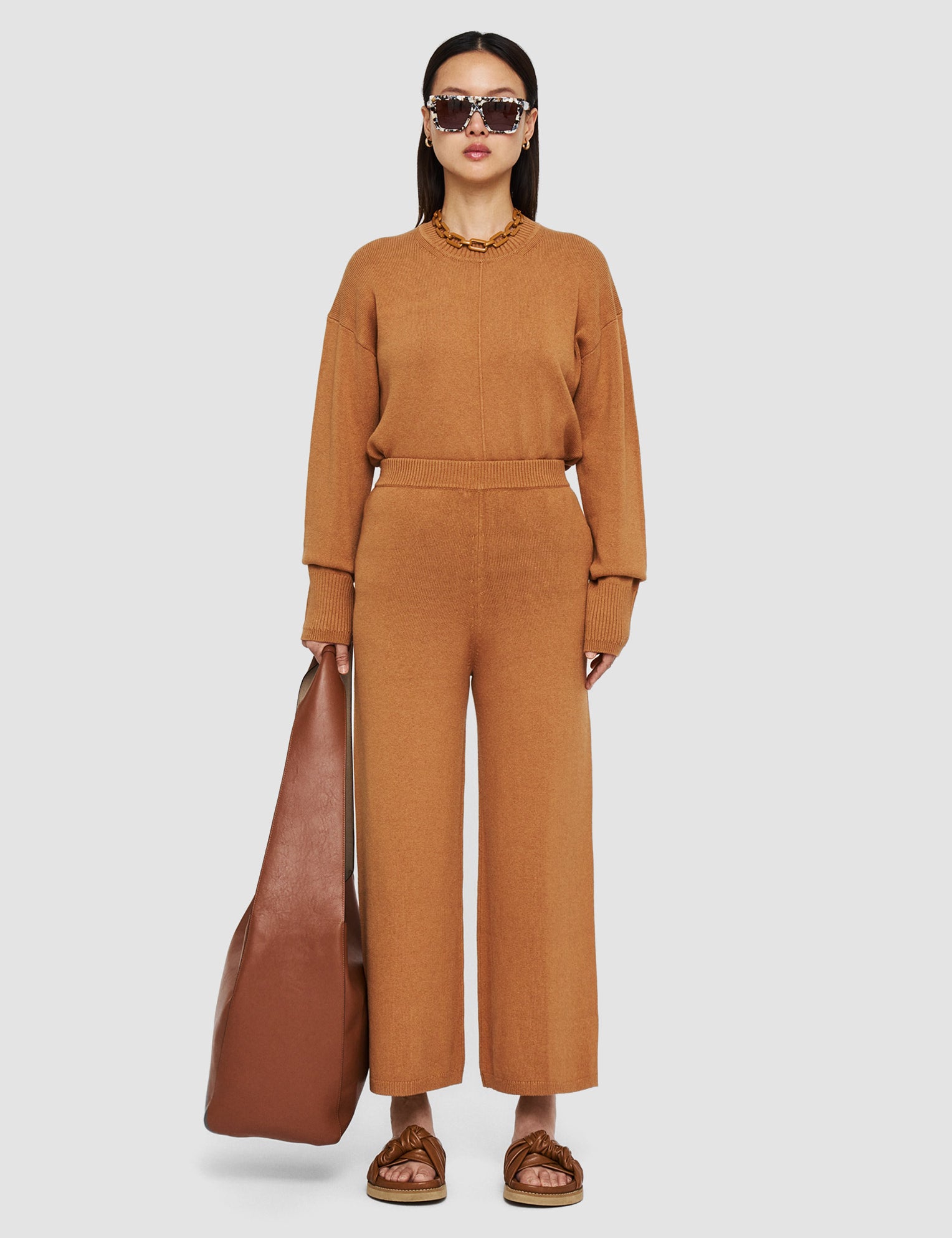 Brown Silk Cashmere Culottes - Joseph