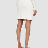 White Textured Knit Skirt - Joseph