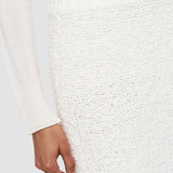 White Textured Knit Skirt - Joseph