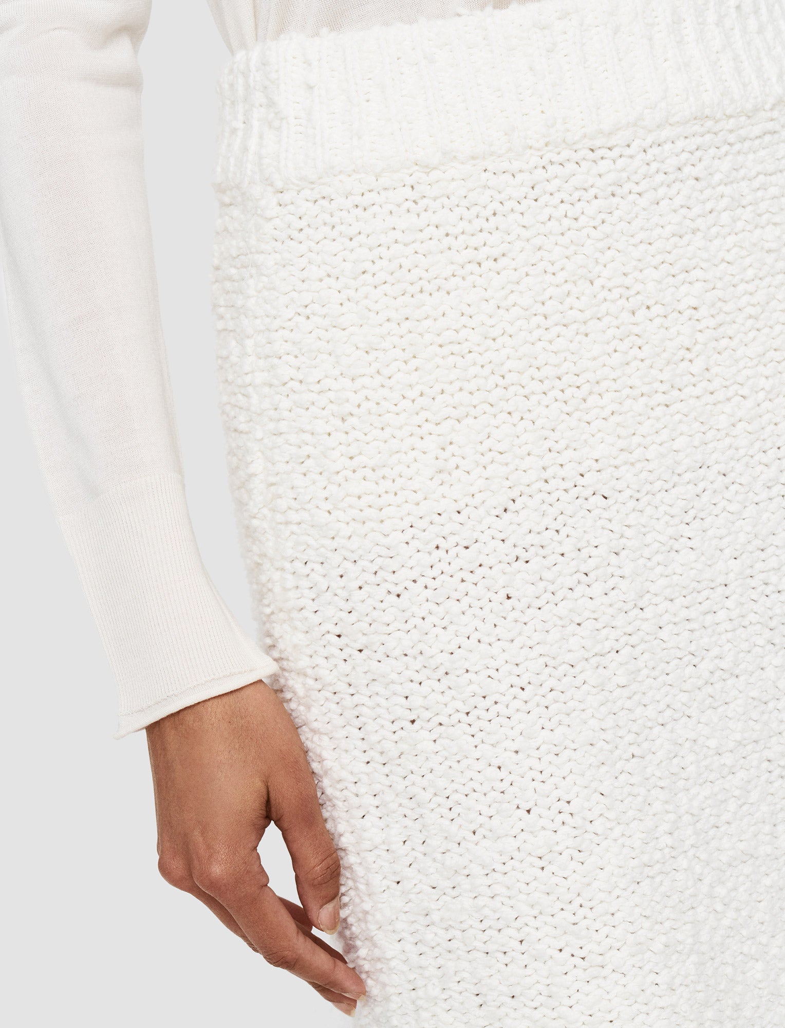 white-textured-knit-skirt-JOSEPH