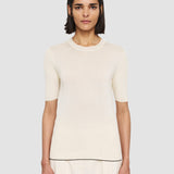 Beige Refined Cotton Silk Top - Joseph