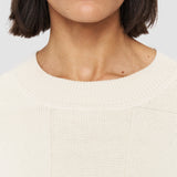 Beige Textured Vichy Crew Neck Jumper - Joseph