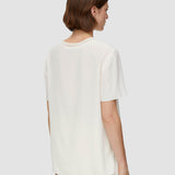 White Rubin Crepe de Soie Silk Blouse - Joseph