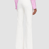 White Denim Stretch Bond Trousers - Joseph