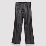 Black Nappa Leather Talia Trousers - Joseph