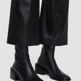 Black Nappa Leather Talia Trousers - Joseph