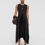 Black Knit Weave Plissé Dera Dress - Joseph