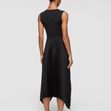 Black Knit Weave Plissé Dera Dress - Joseph