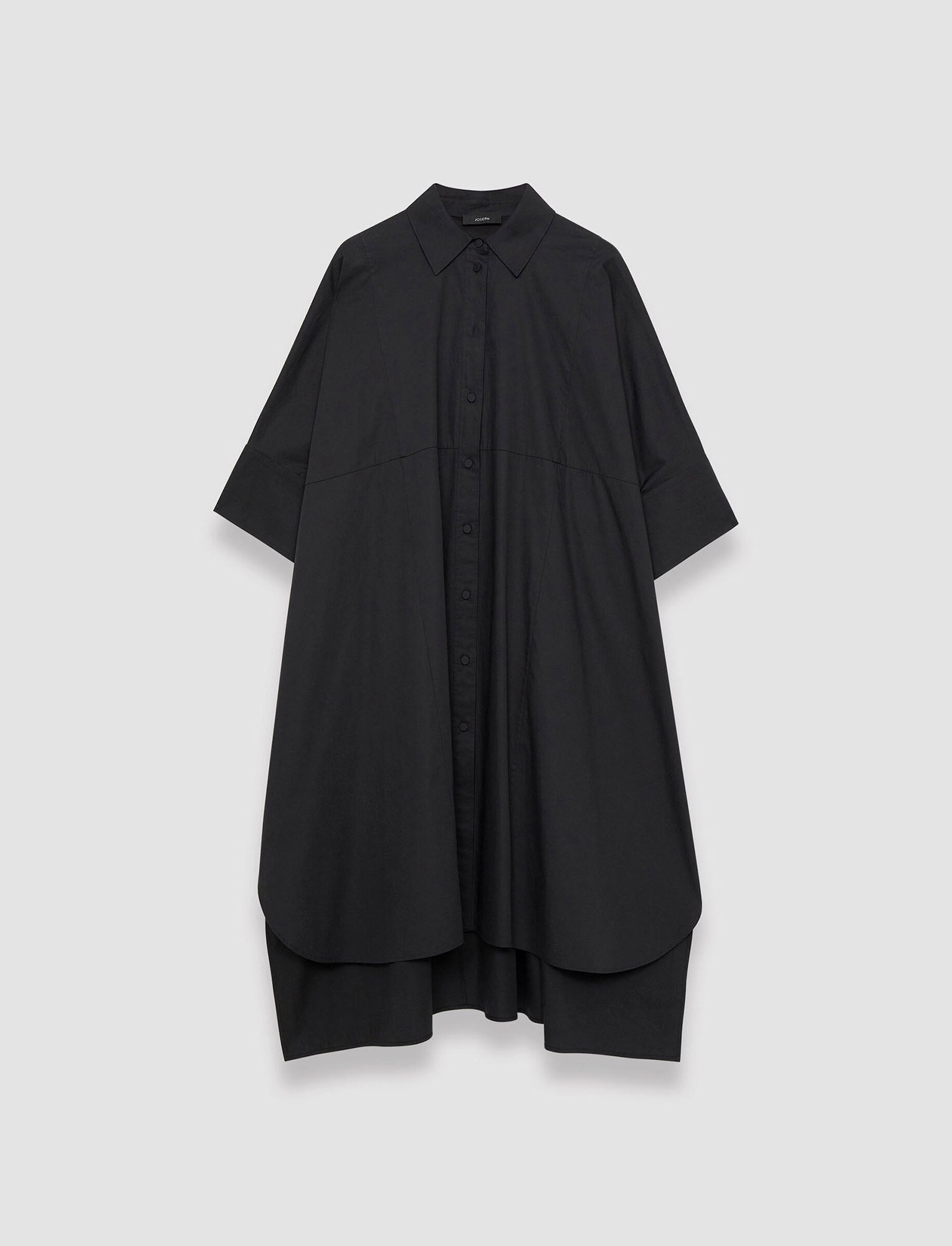 noir-robe-dania-en-popeline-JOSEPH