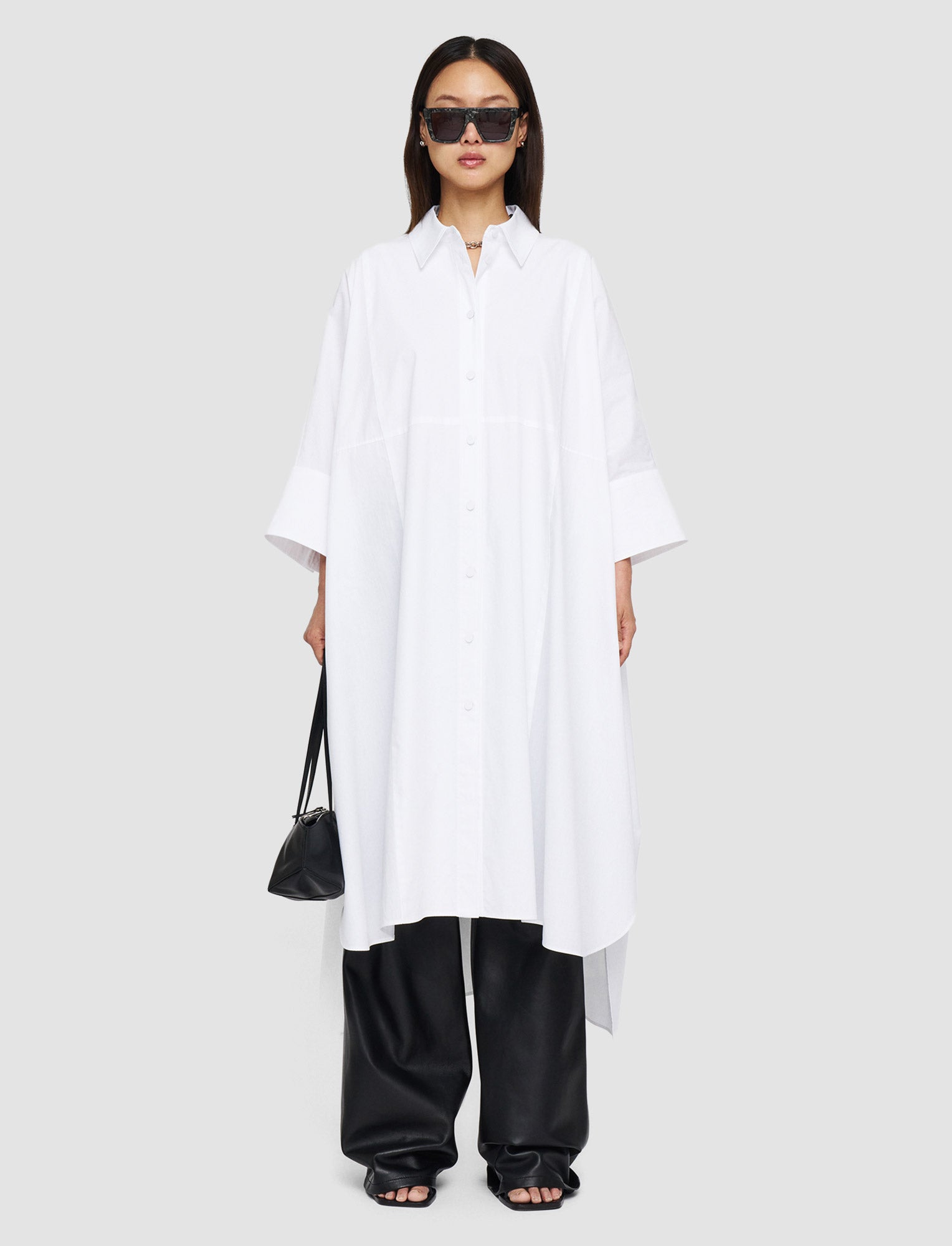 blanc-robe-dania-en-popeline-JOSEPH