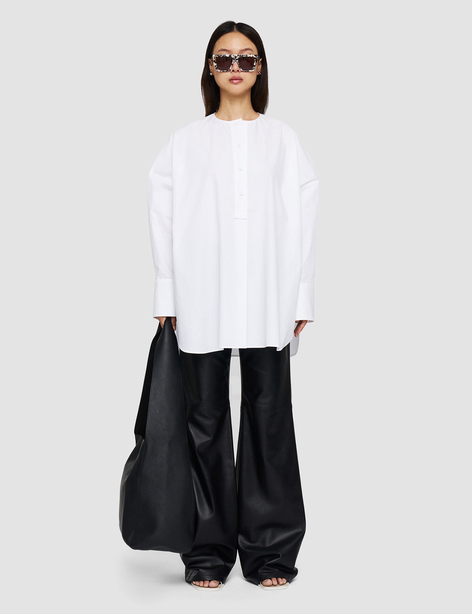 White Poplin Botha Blouse - Joseph