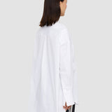 White Poplin Berton Blouse - Joseph