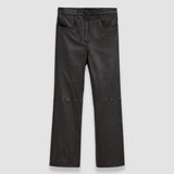 Black Duke Leather Stretch Trousers - Joseph