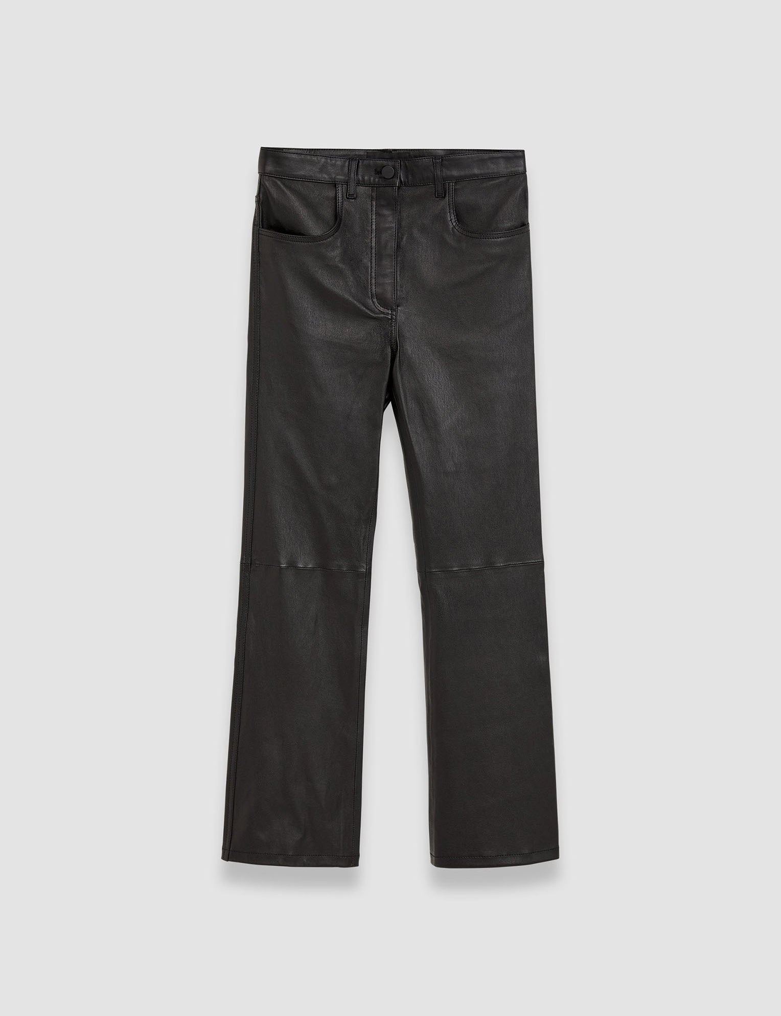 Black Duke Leather Stretch Trousers - Joseph