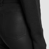 Black Duke Leather Stretch Trousers - Joseph