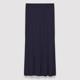 Blue Viscose Ribbed Knitted Skirt - Joseph