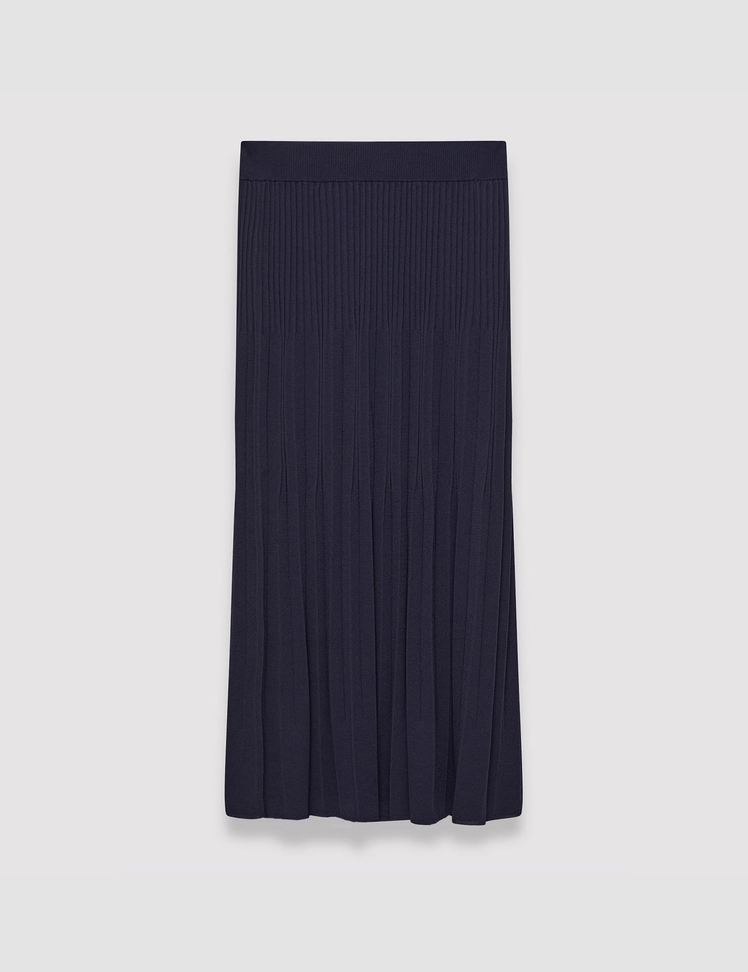 Blue Viscose Ribbed Knitted Skirt - Joseph