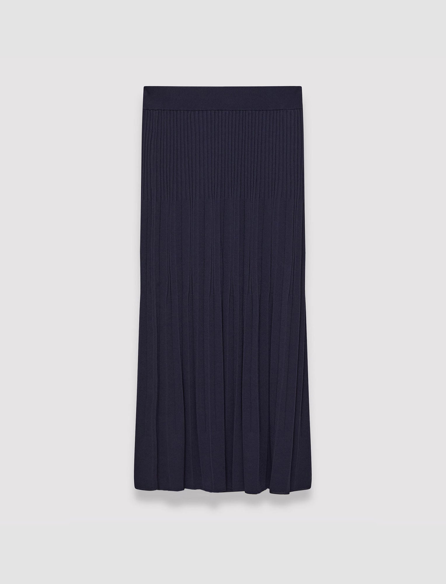 blue-viscose-ribbed-knitted-skirt-JOSEPH