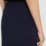 Blue Viscose Ribbed Knitted Skirt - Joseph