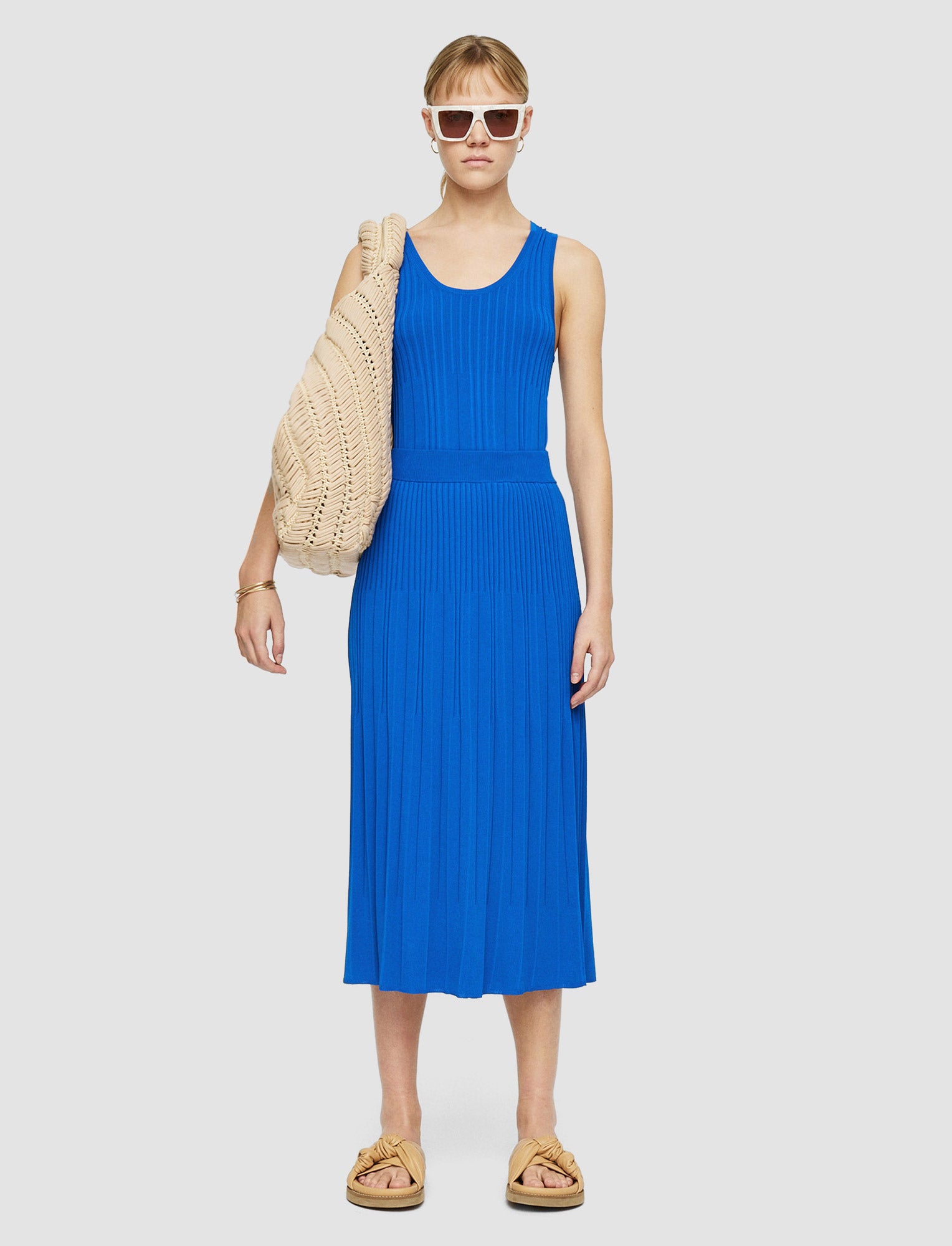 blue-viscose-ribbed-knitted-skirt-JOSEPH