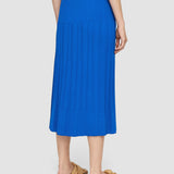 Blue Viscose Ribbed Knitted Skirt - Joseph