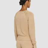 Beige Linen Blend Knitted Cardigan - Joseph