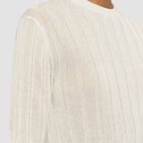 White Crisp Rayon Knitted T-Shirt - Joseph