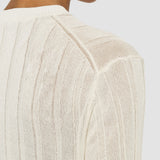 White Crisp Rayon Knitted T-Shirt - Joseph