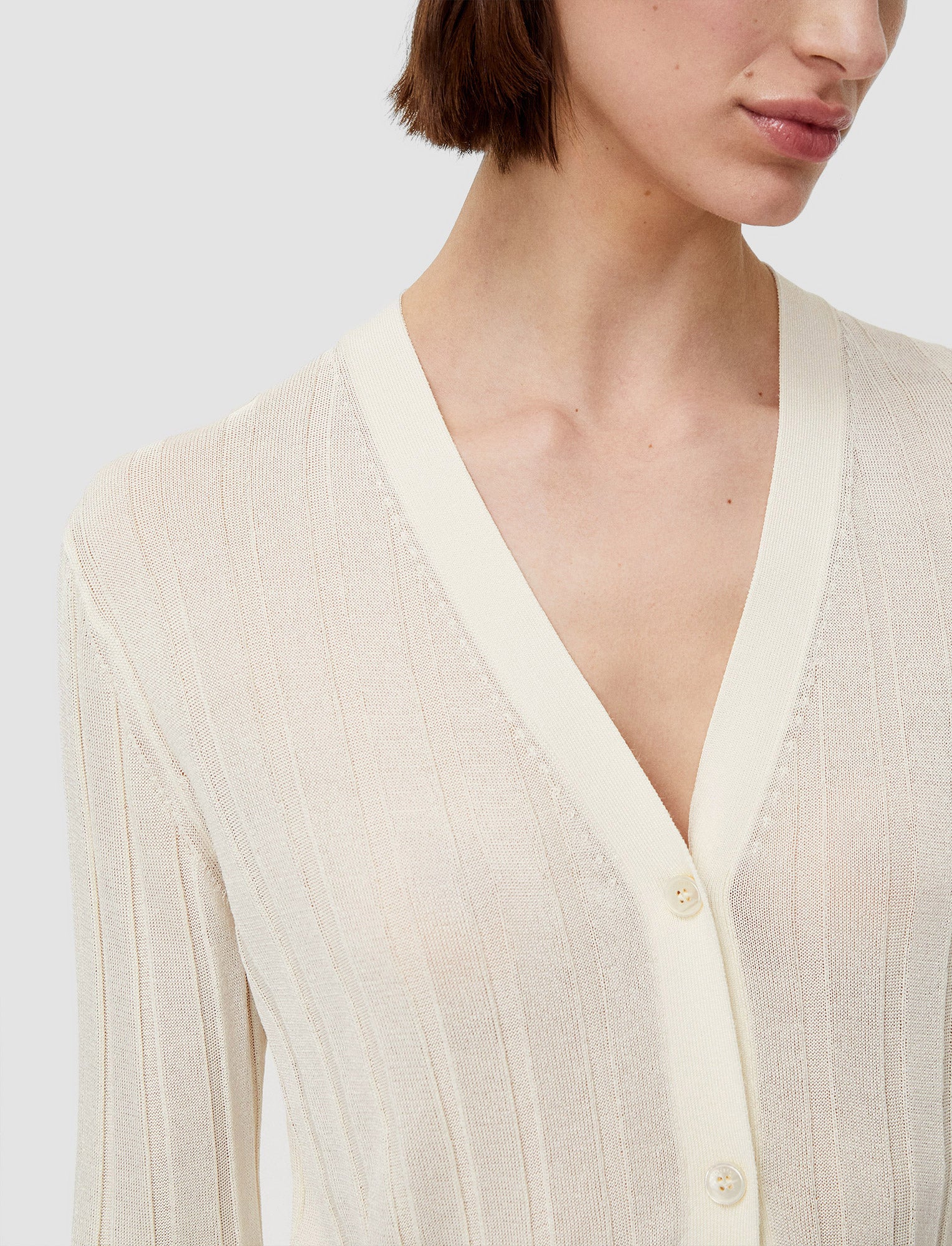 white-crisp-rayon-knitted-cardigan-JOSEPH