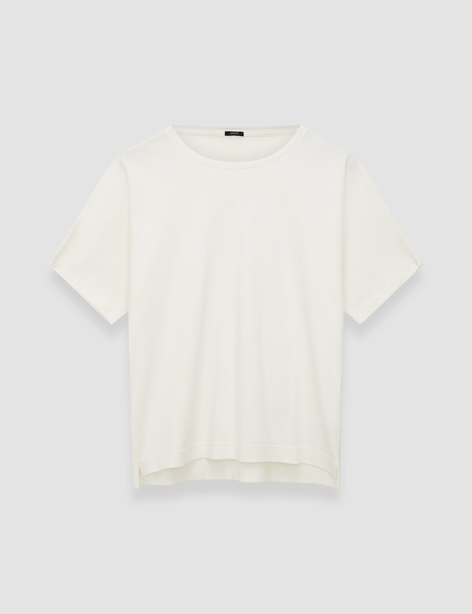 White Mercerised Cotton T-shirt - Joseph