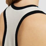 White Cretto Jacquard Knitted Tank Top - Joseph