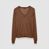 Brown Cashair V Neck Jumper - Joseph