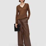 Brown Cashair V Neck Jumper - Joseph