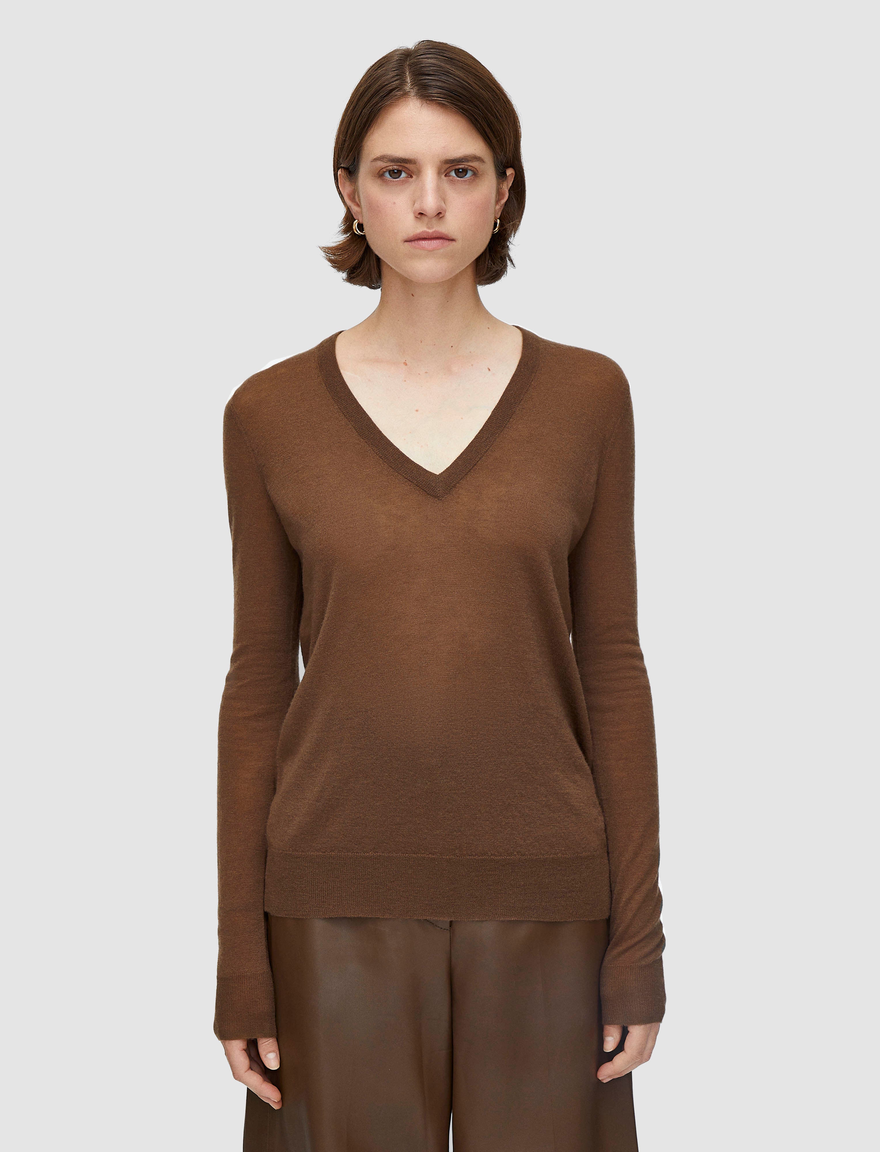 brown-cashair-v-neck-jumper-JOSEPH