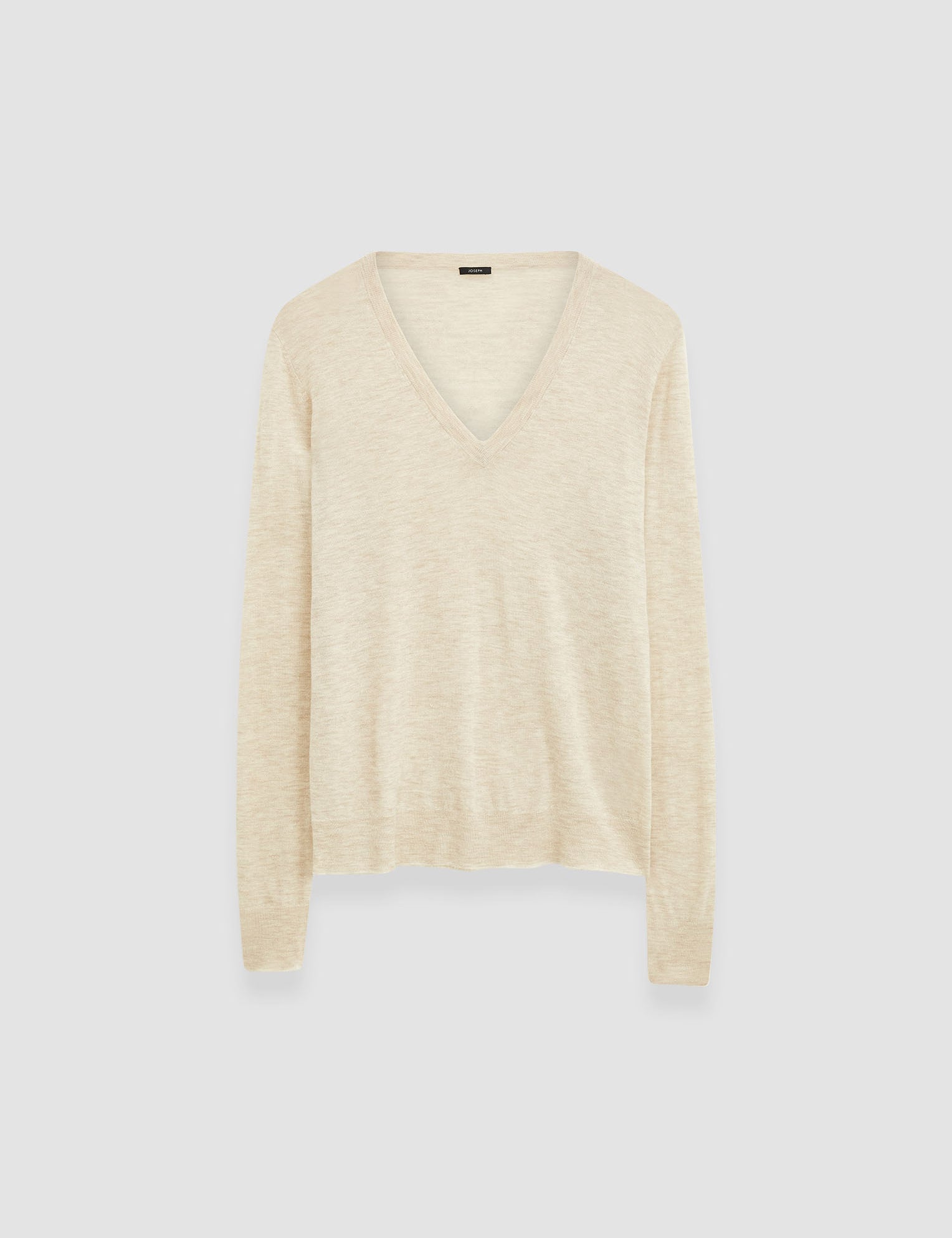 White Cashair V Neck Jumper - Joseph