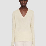 White Cashair V Neck Jumper - Joseph