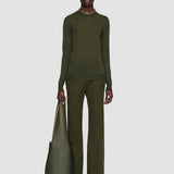 Green Cashair Round Neck Jumper - Joseph