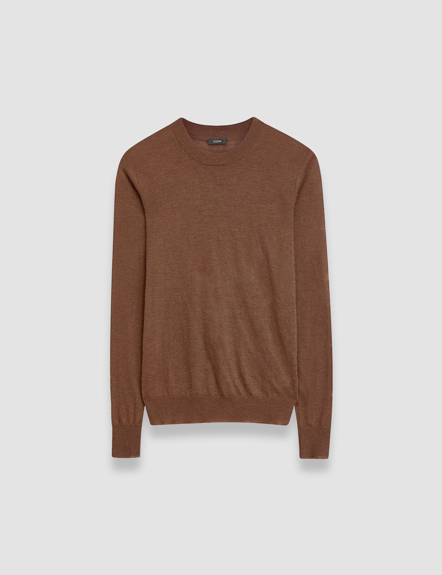 Brown Cashair Round Neck Jumper - Joseph