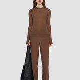 Brown Cashair Round Neck Jumper - Joseph