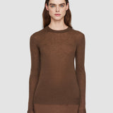 Brown Cashair Round Neck Jumper - Joseph