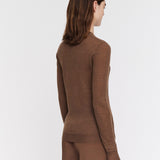 Brown Cashair Round Neck Jumper - Joseph