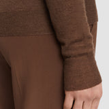 Brown Cashair Round Neck Jumper - Joseph