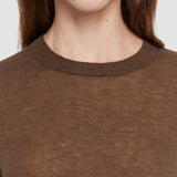 Brown Cashair Round Neck Jumper - Joseph