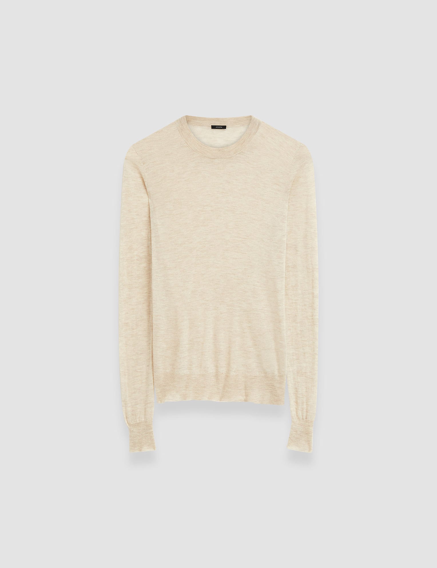 White Cashair Round Neck Jumper - Joseph