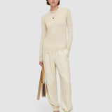 White Cashair Round Neck Jumper - Joseph